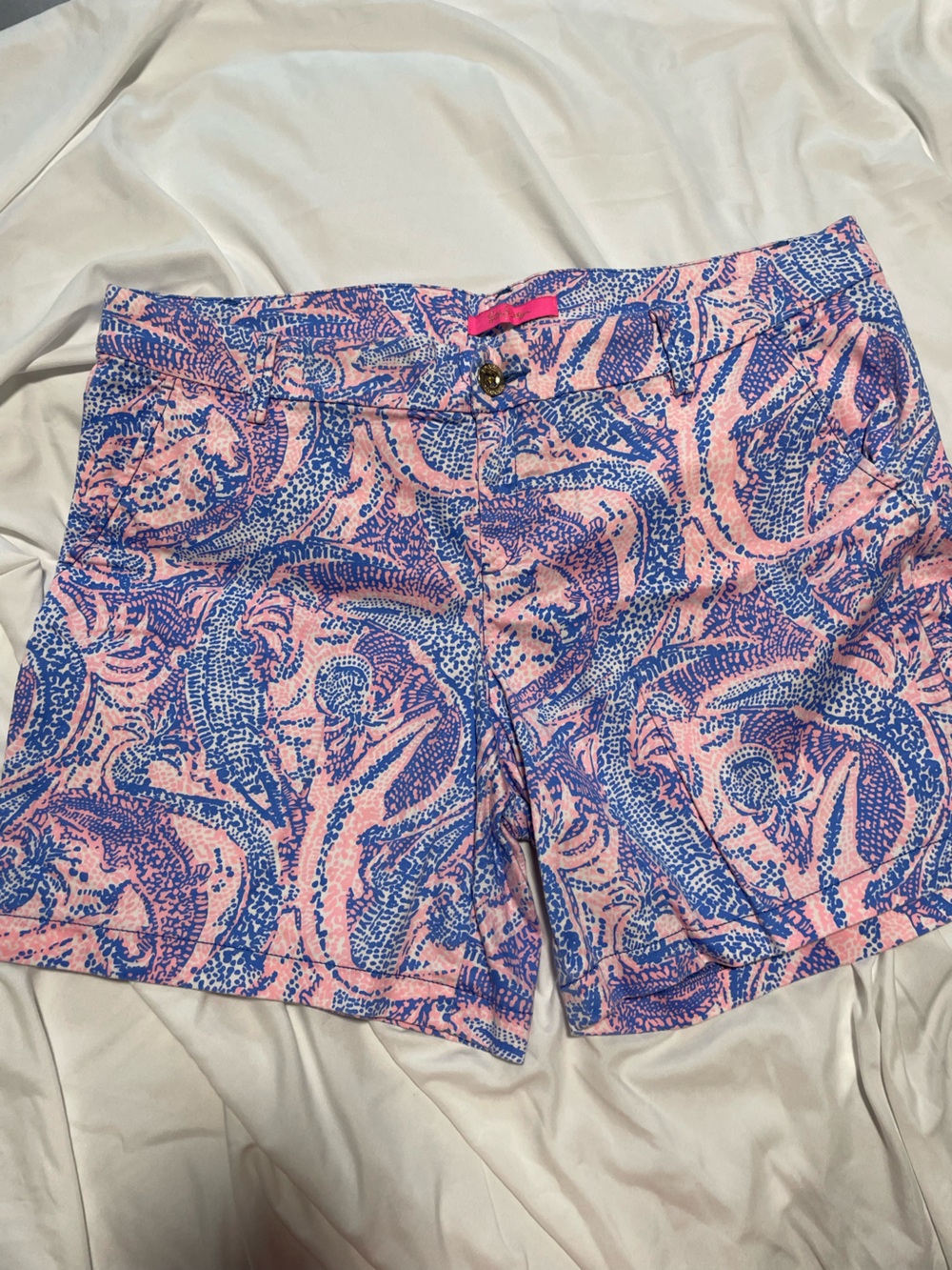 Lilly Pulitzer Gator Bait Pink and Blue Callahan Women's Shorts